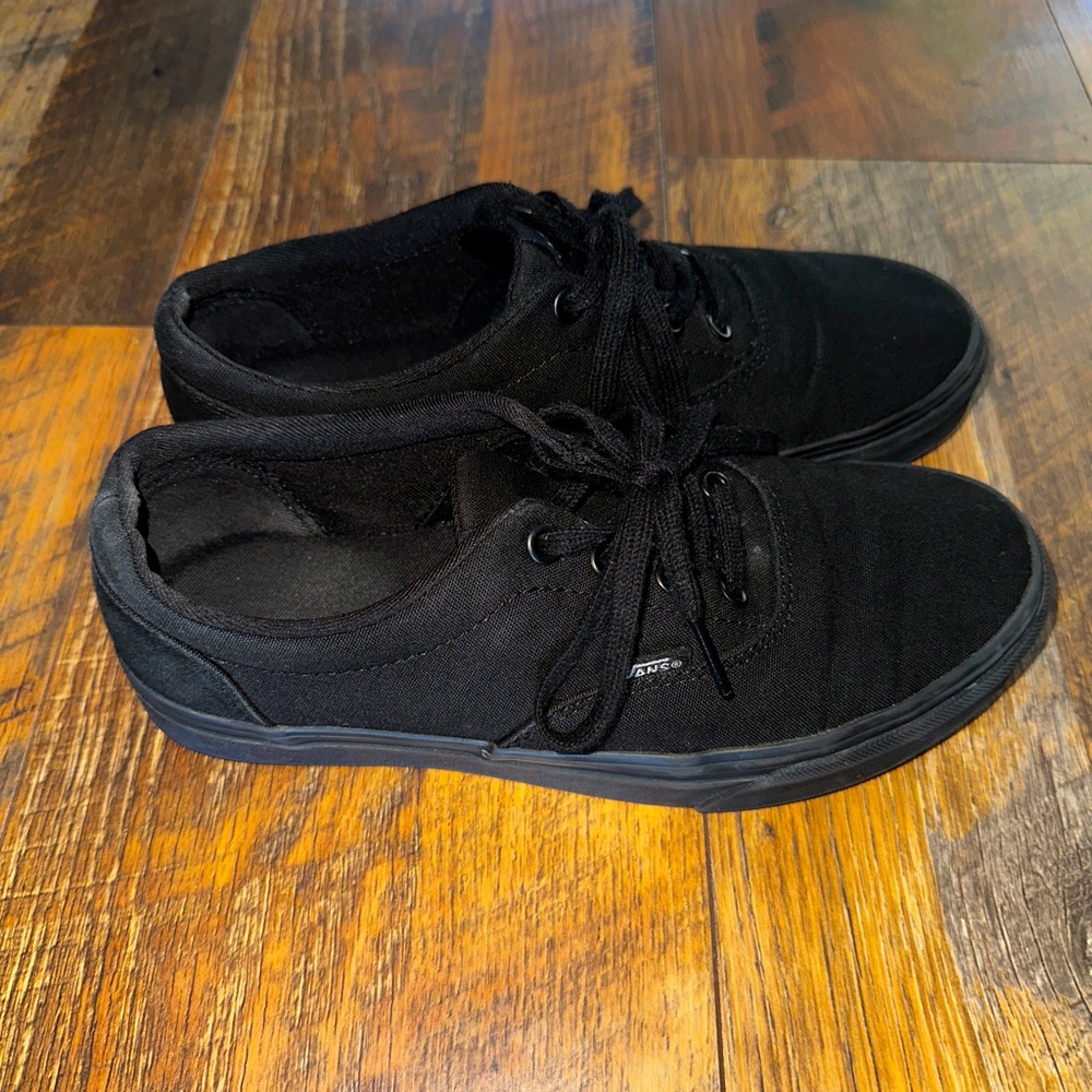 black vans off the wall women’s size 7.5 canvas shoes